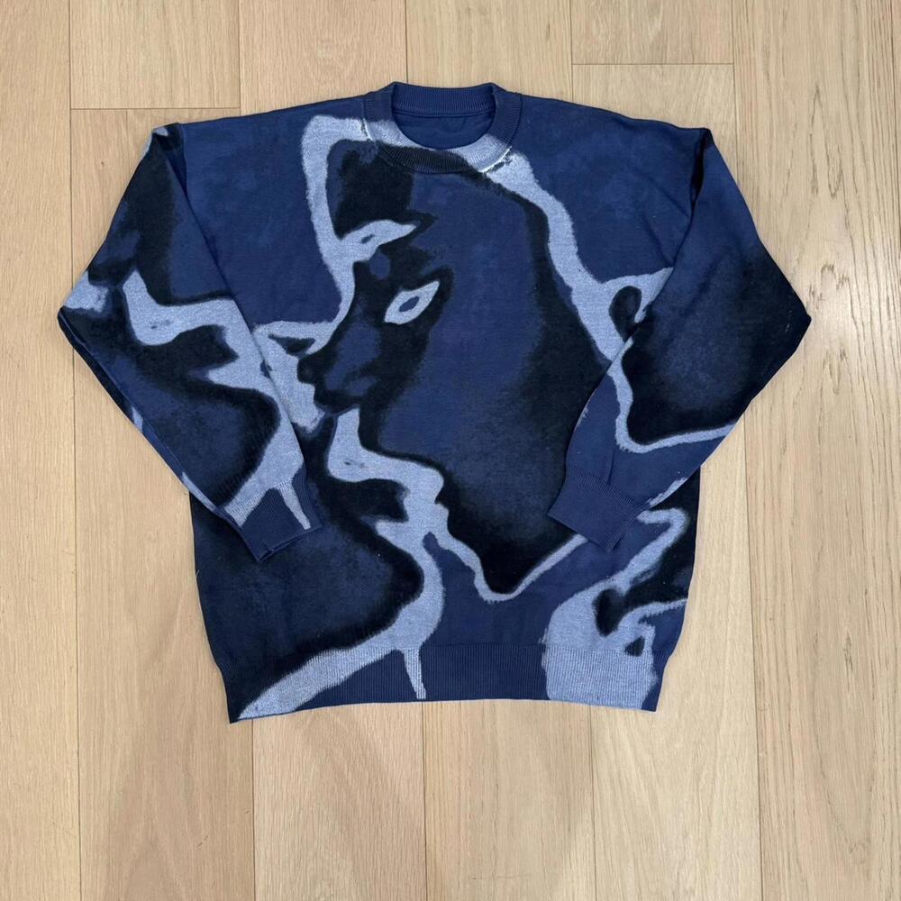 Blue and black vintage 90s sweater